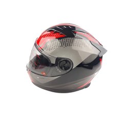 Шлем закрытый интеграл 968 (size:S, черно-красный, глянцевый) Geon