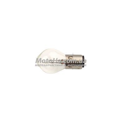 Лампа фари BA20D B35 12V 18/18W (галоген, біла, груша) Lipai