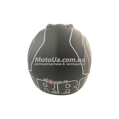 Шолом кросовий EXDRIVE з візором (size: XL, чорно-сірий, EX-803)