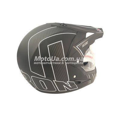 Шолом кросовий EXDRIVE з візором (size: XL, чорно-сірий, EX-803)