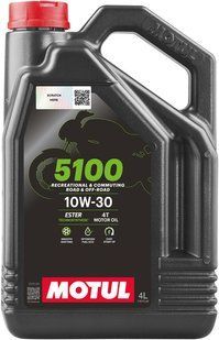 Масло 4T, 4л (напівсинтетика, 10W-30, 5100) Motul Франція