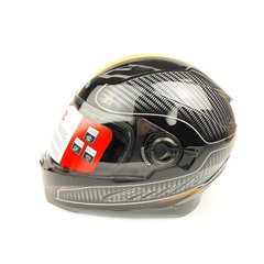 Шлем закрытый интеграл EX-09 CARBON (size: XL, черный + очки, глянцевый) Exdrive