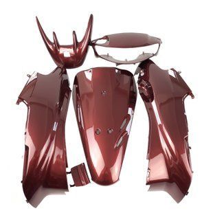 Комплект пластика HONDA DIO AF-35 ABS під високу фару (фарбований БОРДОВИЙ)