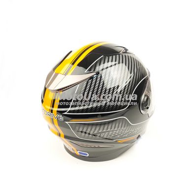 Шлем закрытый интеграл EX-09 CARBON (size: XL, черный + очки, глянцевый) Exdrive