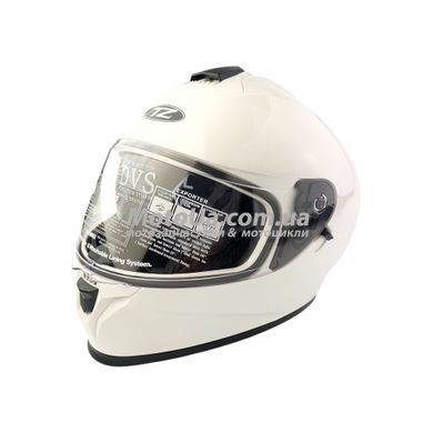 Шлем закрытый №333 (8) (size: L, белый + очки) MotoTech
