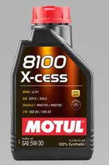 Моторное масло Motul 8100 X-cess 5W-30 (1Л, синтетическое), Франция