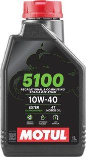 Масло 4T, 1л (напівсинтетика, 10W-40, 5100) Motul Франція