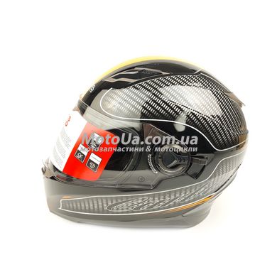 Шлем закрытый интеграл EX-09 CARBON (size: L, черный + очки, глянцевый) Exdrive