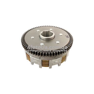 Корзина сцепления (в сборе) CB125/150 (70 зубов, 5 дисков, 4 болта)