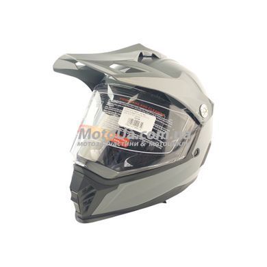 Шлем кроссовый - мотард подростковый Forte BLD-812-2 (size: M 51-52, серый)