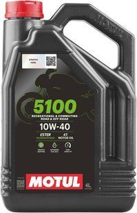 Масло 4T, 4л (напівсинтетика, 10W-40, 5100) Motul Франція