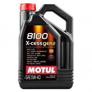 Моторное масло Motul 8100 X-cess gen2 5W-40 (5Л, синтетическое), Франция
