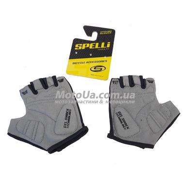 Перчатки без пальцев (size:XS черно-cиние, с гелевыми вставками под ладонь) SBG-1457 SPELLI