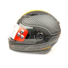 Шлем закрытый интеграл EX-09 CARBON (size: S, черный + очки, матовый) Exdrive