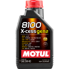Моторное масло Motul 8100 X-cess gen2 5W-40 (1Л, синтетическое), Франция