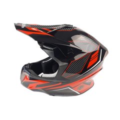 Шлем кроссовый EXDRIVE (size: L, черно-красный глянцевый, EX-806 Dazzing)