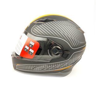Шолом закритий інтеграл EX-09 CARBON (size: S, чорний + окуляри, матовий) Exdrive