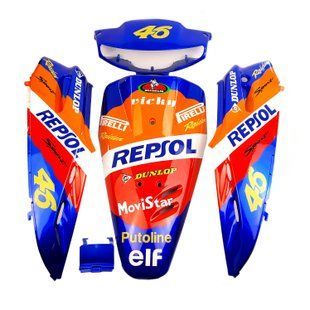 Комплект пластику HONDA DIO AF-27 (різнокольоровий) repsol оранжево-синій