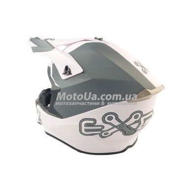 Шлем кроссовый AMOQ (size: S, бело-серый матовый)