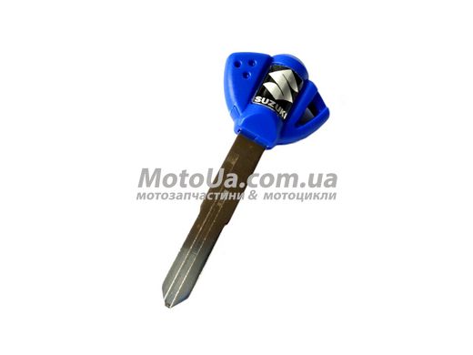 Ключ замка зажигания (заготовка) Suzuki синий LIPAI