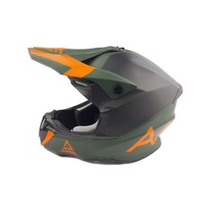 Шлем кроссовый AMOQ (size: L, черно-зеленый матовый)