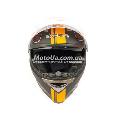 Шлем закрытый интеграл EX-09 CARBON (size: L, черный + очки, матовый) Exdrive