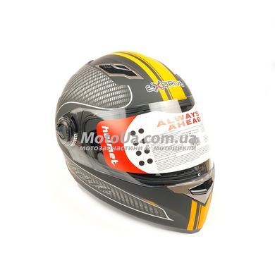 Шлем закрытый интеграл EX-09 CARBON (size: L, черный + очки, матовый) Exdrive