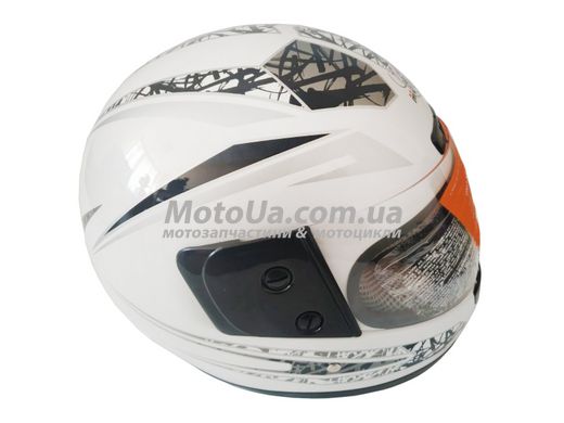 Шлем закрытый WLT-106 (size: L, белый) MotoTech