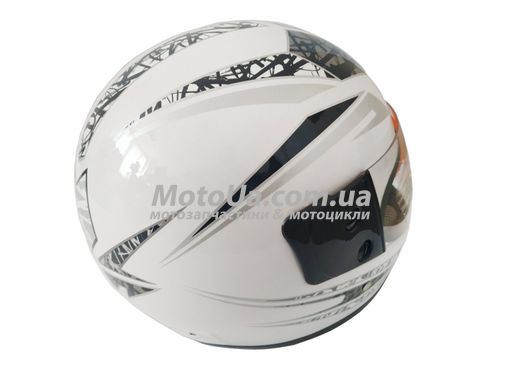 Шлем закрытый WLT-106 (size: L, белый) MotoTech