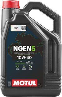 Масло 4T, 4л (синтетика, 10W-40, NGEN 5) Motul Франция