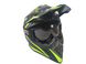 Шлем кросовий HF-116 (size: S, чорний-матовий з зеленим малюнком) - 10