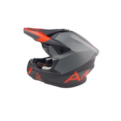 Шлем кроссовый AMOQ (size: S, черно-серо-красный матовый)