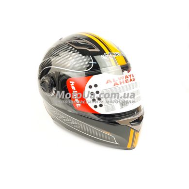 Шлем закрытый интеграл EX-09 CARBON (size: S, черный + очки, глянцевый) Exdrive