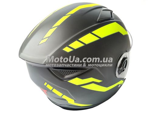 Шлем открытый HF-223 (черный матовый) + встроеные очки Mototech