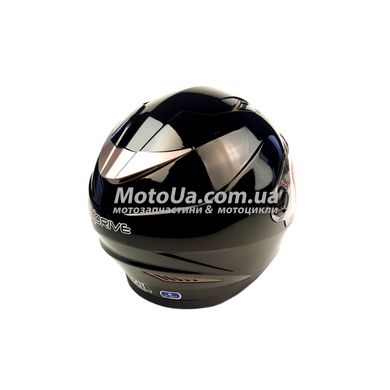 Шлем закрытый интеграл EX-09 (size:M, черный + очки, глянцевый) Exdrive