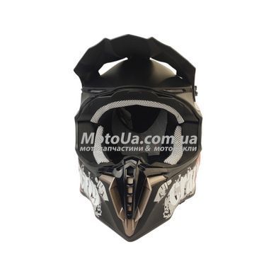 Шлем кроссовый EXDRIVE (size: M, красно-черный матовый, EX-806 CRAZY)