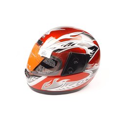 Шлем закрытый WLT-106 (size: S, красный) MotoTech