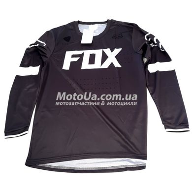 Футболка FOX (Джерси) М - (Polyester 100%), длинные рук, свободный крой, черно-белая