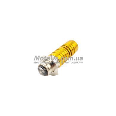 Лампа фари P15D-25-1 12V 35/35W (діодна, лінза, жовтий корпус 1 пелюстка)