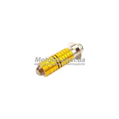 Лампа фари P15D-25-1 12V 35/35W (діодна, лінза, жовтий корпус 1 пелюстка)