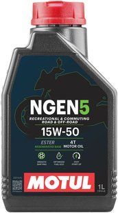 Масло 4T, 1л (полусинтетика, 15W-50, 5100) NGEN5 Motul Франция