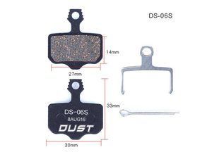 Колодки гальмівні напівметал disc DUST DS-06S AVID ELIXI/R/CR Mag /E1/E3/E5/E7/E9/XO/XX
