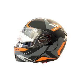 Шолом трансформер EXDRIVE (size: L, чорно-помаранчевий матовий, EX-701, модулятор+окуляри)