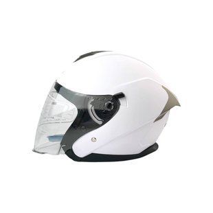 Шолом відкритий EXDRIVE + окуляри (size: L, білий матовий, EX-586)
