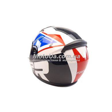 Шлем закрытый FORTE (size:XL, бело-синий, mod:902)