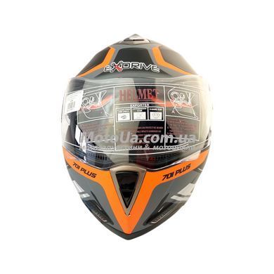 Шолом трансформер EXDRIVE (size: L, чорно-помаранчевий матовий, EX-701, модулятор+окуляри)