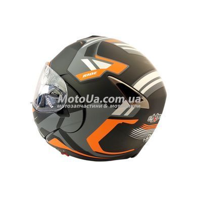 Шолом трансформер EXDRIVE (size: L, чорно-помаранчевий матовий, EX-701, модулятор+окуляри)