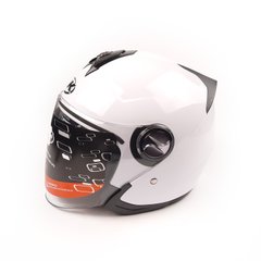 Шлем открытый AK-720 (size: L, белый) + встроеные очки