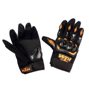 Рукавички KTM (size L, чорно-помаранчеві, текстиль з накладкою на кисть)