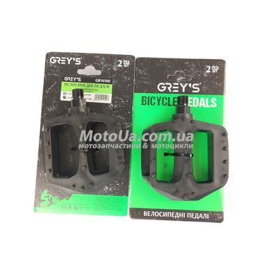Педалі вело GR14140, з рефлектором із поліпропілену, чорні, 1 пара GREY'S